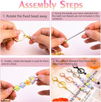beadable keychains Bulk 8pcs Blank Keychain Making Kit Keychains Accessories - Image 4