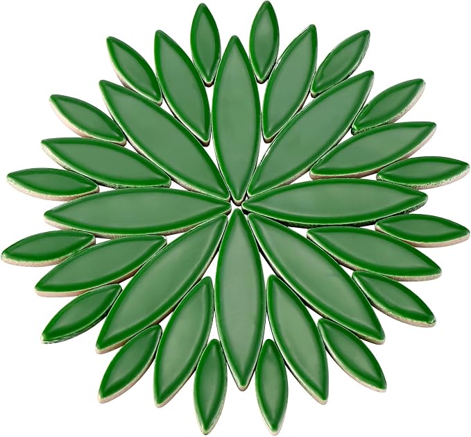 Yoption Petal Mosaic Tiles for Crafts, 200g Flower Leaf Ceramic Mosaic Tiles - Image 2