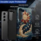 Case for Samsung Galaxy S23 Plus Case, Sun Moon Stars Faux Stained Glass Design - Image 6