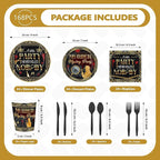 168Pcs Murder Mystery Party Decorations Mystery Suspect Plates and Napkins Cups - Image 2