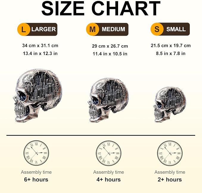 City Skull Puzzles Adults Gifts Wooden 250 Pieces 13.4 * 12.3in - Image 4