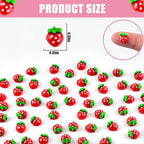 60 Pieces Tiny Strawberry for Dollhouse Miniatures Resin Food for Crafts Mini - Image 3