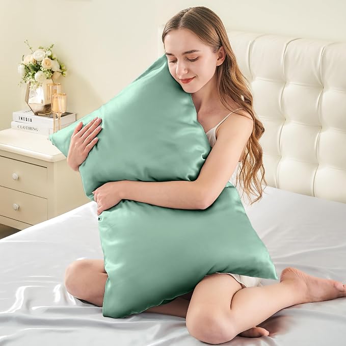 INFIIXSO Silk Pillow Cases 2 Pack Standard Size, Ultra Smooth & Soft Mulberry - Image 3
