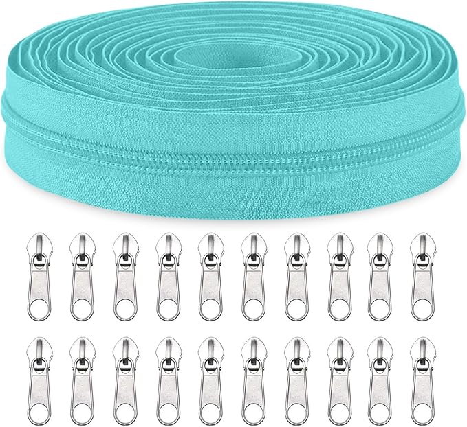 Sawoake #5 Nylon Coil Zippers by The Yard Bulk 10 Yards by Zipper