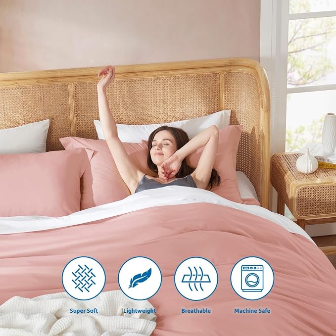 Nestl Blush Pink Duvet Cover Full Size - Image 6
