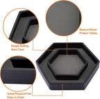 SIQUK Dice Tray with Lid Hexagon Dice Rolling Tray Dice Holder - Image 2