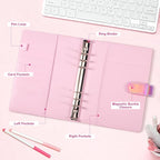 A5 Kpop Photocard Binder with 30 Pack 4-Pocket Card Pages, 6 Ring A5 Binder - Image 6