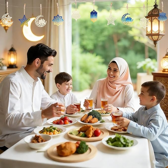 36PCS Wooden Ramadan Decorations Eid Islam Mubarak Ornaments Mubarak Hanging - Image 4