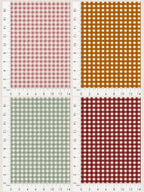 Gingham Cotton Fabric Bundle, 5 Coordinating Checkered Fabric Panels, 23.6 x - Image 7