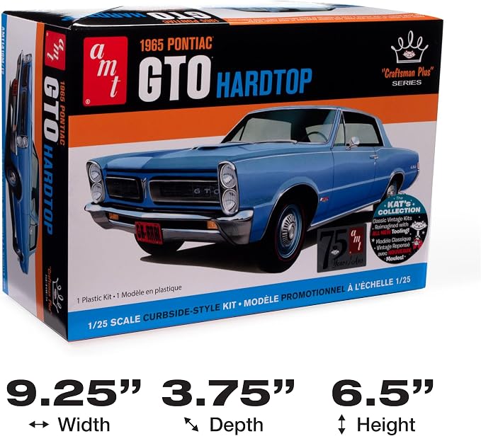 AMT 1965 Pontiac GTO Hardtop Craftsman Plus 1:25 Scale Model Kit - Image 6