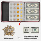 Coin Collection Book Holder for Collectors, 200 Pockets Collecting Album& 30 - Image 5