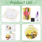 ERKOON Punch Needle Kit Adults Beginners, DIY Easy Landscapes Embroidery Set - Image 2