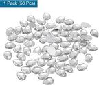MECCANIXITY 50PCS Flat Back Acrylic Teardrop Gems 10x14mm Artificial Rhinestones - Image 3
