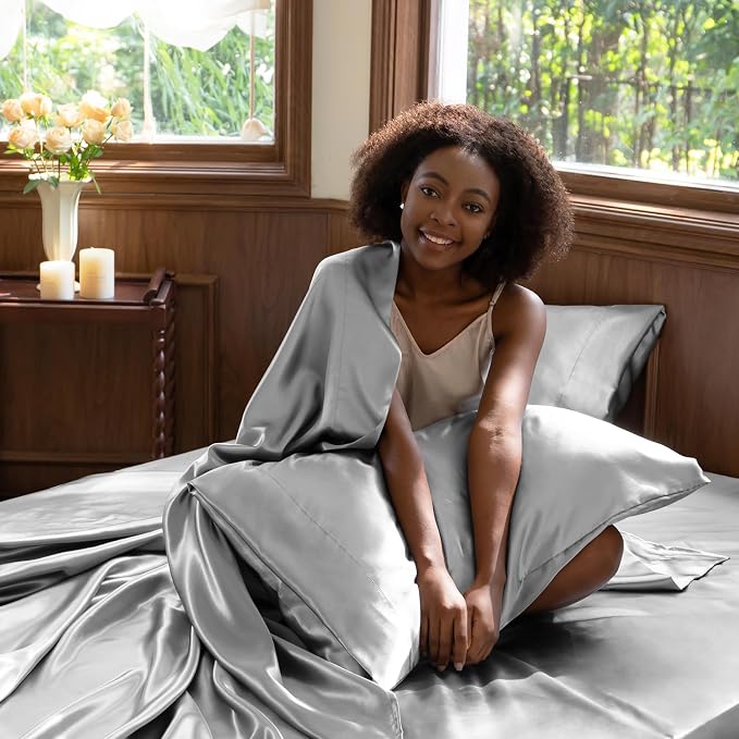 CozyLux Satin Sheets Full Size Sheets - Image 5