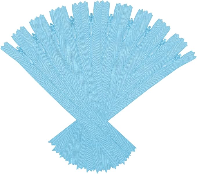 ANPURZII 10PCS #3 9 Inch Light Blue Invisible Zippers by Unknown