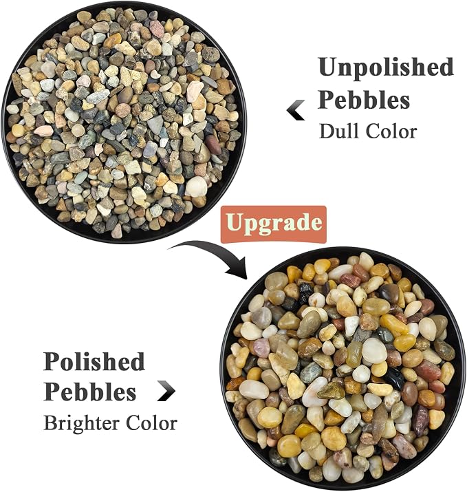 FANTIAN Poilished Fish Tank Gravel, 3/8 Inch Pebbles - Image 3