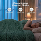 Super Fuzzy Soft Fleece Sherpa Weighted Blanket 20 lbs - Image 2