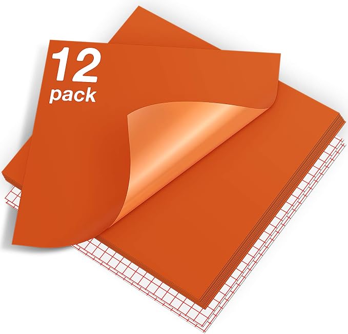 HTVRONT Glossy Orange Permanent Vinyl 12 Pack 12x12 Compatible by HTVRONT