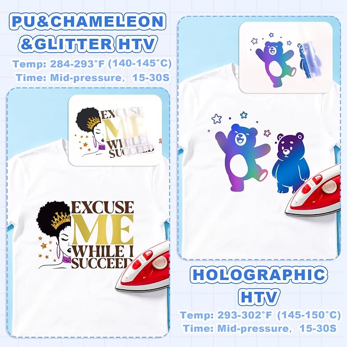 Heat Transfer Vinyl Bundle-47 Pcs 12" x 10" Iron on Vinyl - Image 5