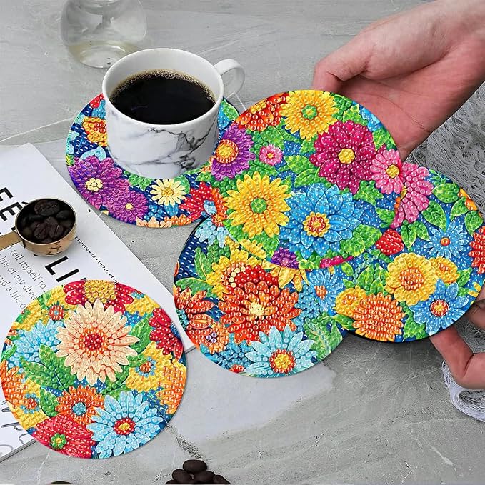 ijbnhd 8 Pcs Diamond Art Coasters - Image 5