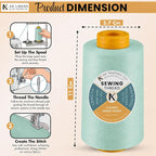 AK Trading 4-Pack Mint Green All Purpose Sewing Thread Cones of High Tensile - Image 2