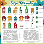 16 Styles Houses Metal Cutting Dies DIY Paper Craft Die Cuts Carbon Steel - Image 2