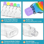 Nuenen 100 Pcs Sand Art Bottles Bulk Wave Shaped Plastic Bottles - Image 3