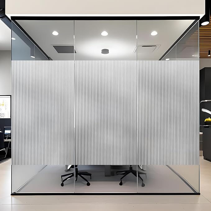 STATINT Reeded Glass Window Privacy Film 3D Decorative Frosted Non Adhesive UV - Image 9