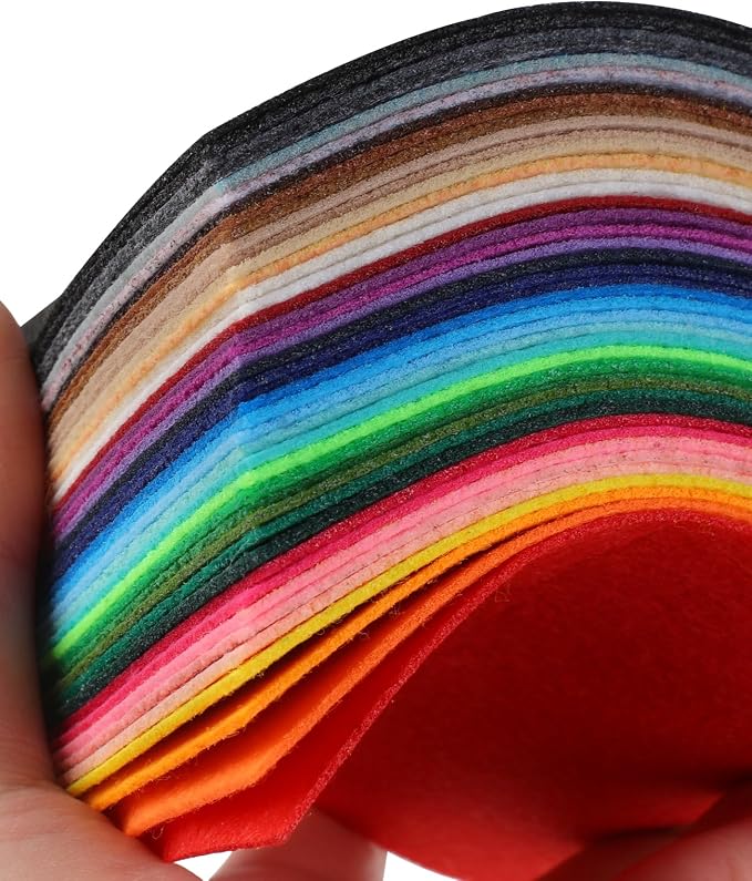 Felt Sheets 12x12 20 Pack 1mm Nonwoven Assorted | Nonwoven acrylic felt - Image 4