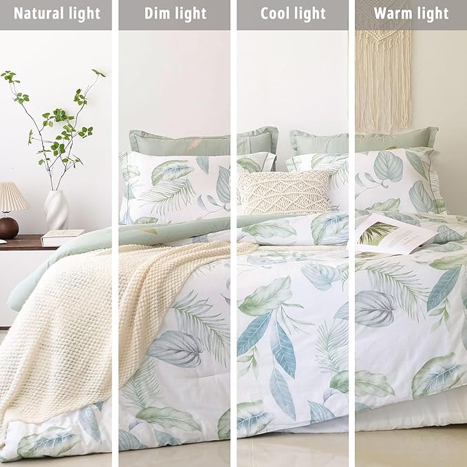 LEMIROE Botanical Cotton Comforter King Size - Image 6