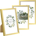upsimples 4x6 Picture Frame Set of 3, Made of High Definition Glass by upsimples