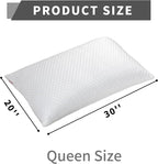 Cooling Pillow for Sleeping Queen Size Set of 2, Shredded Memory Foam Pillows - Image 4