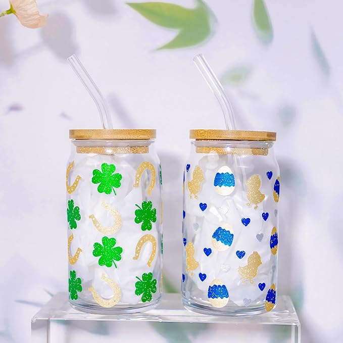 VINYL FROG Shimmer Adhesive Vinyl 12"x60" Gold Glitter Craft Permanent Vinyl - Image 5