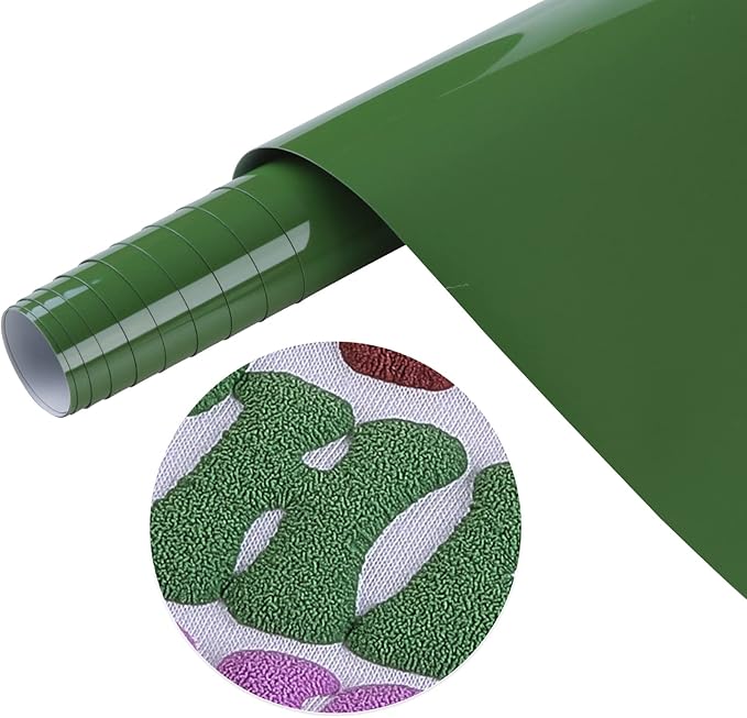 Tintnut Medium Forest Green Puff HTV Vinyl Roll, easy cut & weed, stretch by Tintnut
