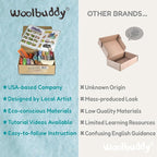 Woolbuddy Needle Felting Wool Kit – Starter Set to Make 6 Cute Animals – - Image 7