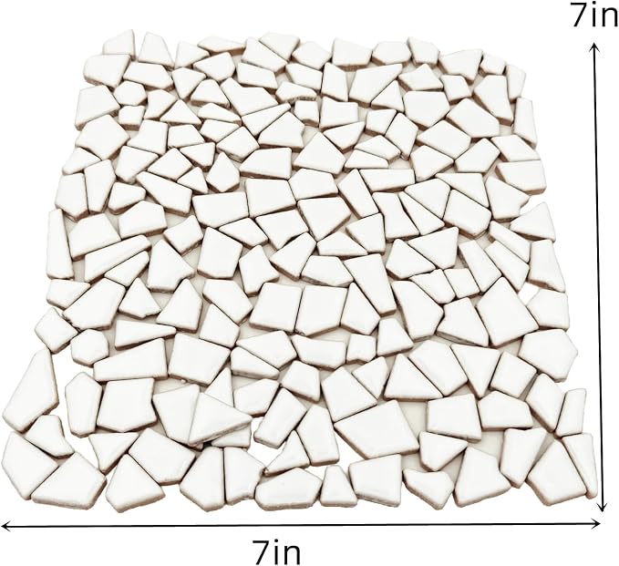200g Ceramic Mosaic Tiles for Crafts, Irregular Stained Ceramic 0.2"x0.8" - Image 4