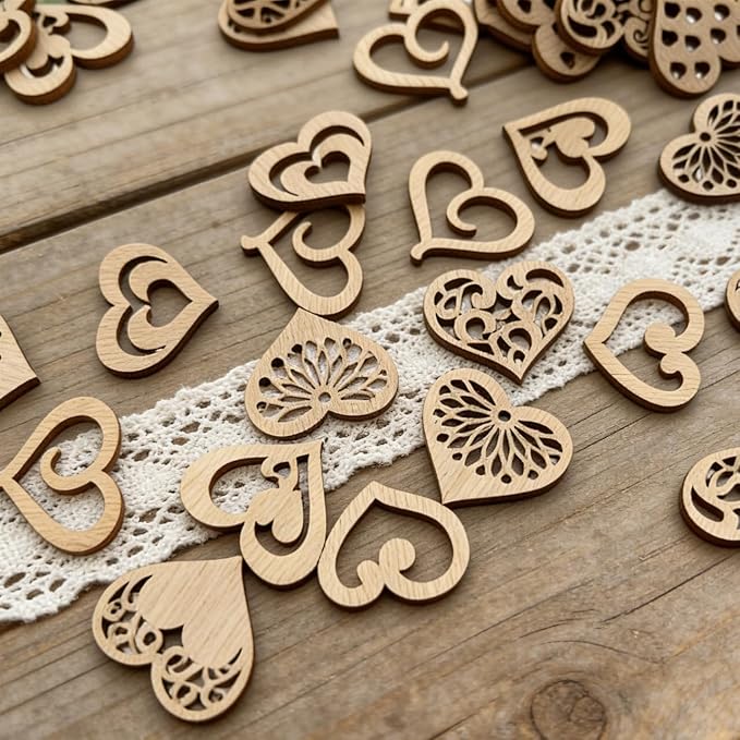 100 Pcs Unfinished Wooden Cutouts - Image 4
