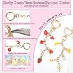 Modacraft 475 Pcs Gold Charms Lip Gloss Keychain Making Kit - Image 4