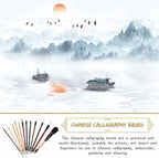 Marspark 12 Pieces Chinese Calligraphy Brushes Painting Writing Watercolor Ink - Image 6