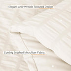 MUXHOMO 5 Pieces Twin XL Comforter Set, Seersucker Bed in a Bag Twin XL Size - Image 6