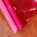 HYANG DeepPink Transparent PVC Super Clear Holographic Vinyl Faux Leather - Image 3