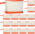 Silkfly 15 Pcs Cotton Canvas Makeup Bags Cosmetic Zipper Bags 10.2 x 5.5 x 2'' by Silkfly