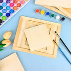 18 Pack Unfinished Wood Canvas Panels Kit Wooden Panel Boards Wood Paint - Image 4