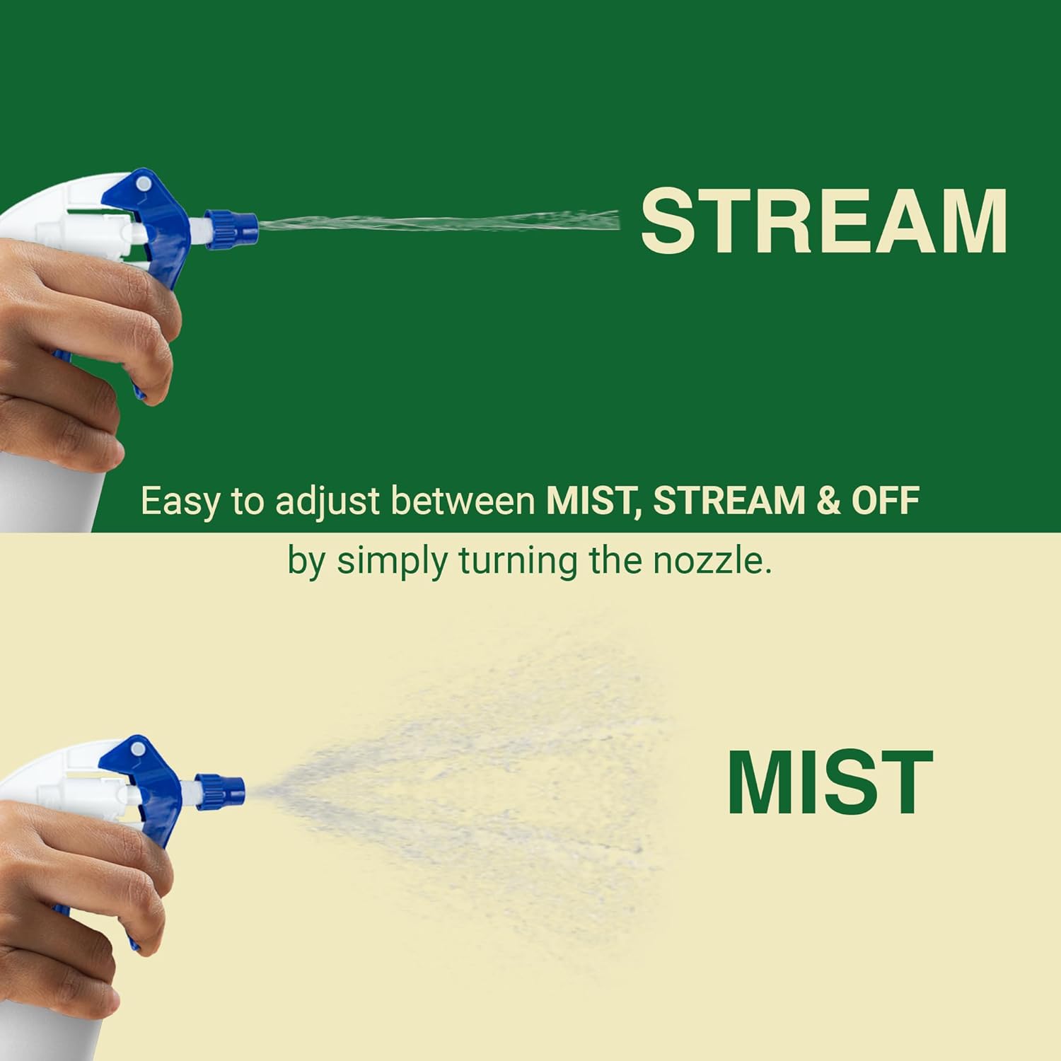 Heluva Green Spray Bottle Nozzle Replacement, Bottle Tops Only - Sprayer Nozzle Triggers for Heavy Duty, Commercial, Home Cleaning Solutions - Fits 8,16,24,32 oz Plastic & Glass Bottles, Blue 13 pack