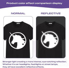 TUMIYA Heat Transfer Vinyl Reflective White HTV Roll, Reflective HTV Vinyl - Image 6