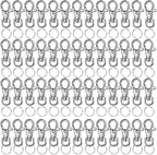 200 Pcs Keychain Hooks with Key Rings, 1.38inch Metal Swivel Lobster Claw Clasps by Gisedkle