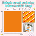 Tintnut Carrot Curl Color Heat Transfer Vinyl, easy cut & weed, stretch washable - Image 2