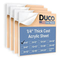 Duco White Cast Acrylic Sheets 1/4" Thick 4" x 6" by DucoPlasticsSupply