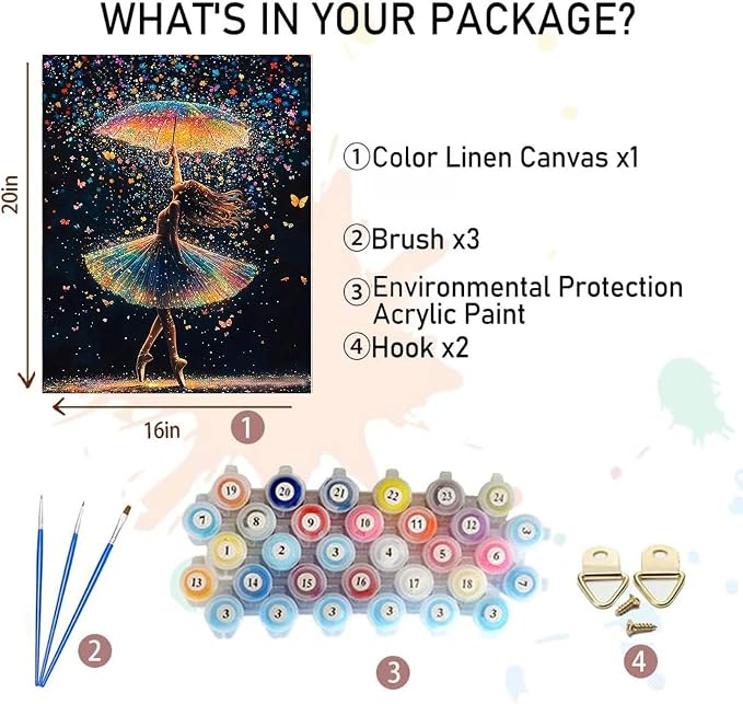 xackcme Ballet Paint by Numbers - Image 2