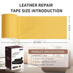 Leather Repair Patch Tape, Car Seat, Vinyl Leather Repair Kit - Image 2
